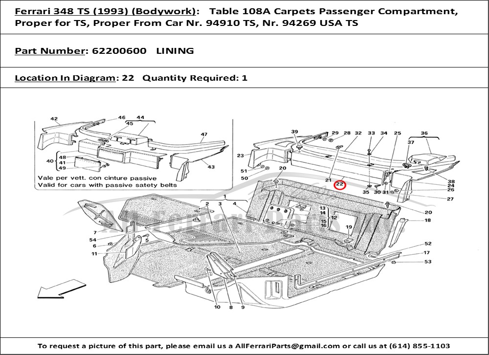 Ferrari Part 62200600