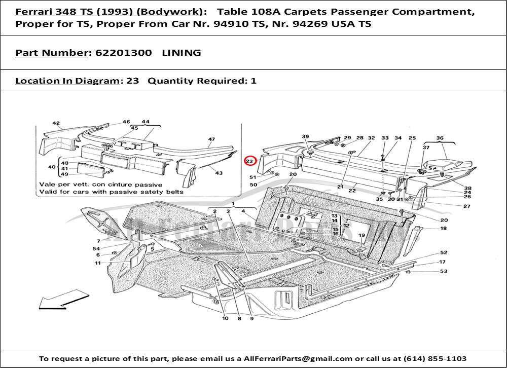 Ferrari Part 62201300