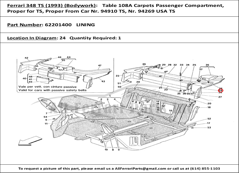 Ferrari Part 62201400