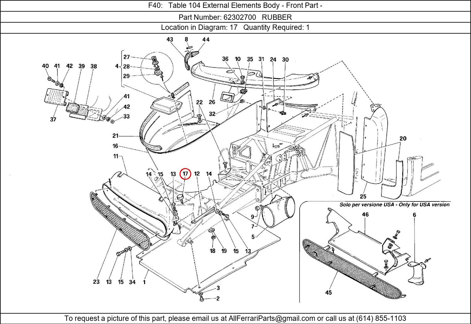 Ferrari Part 62302700