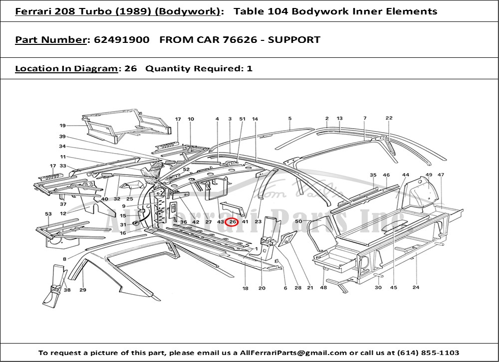 Ferrari Part 62491900