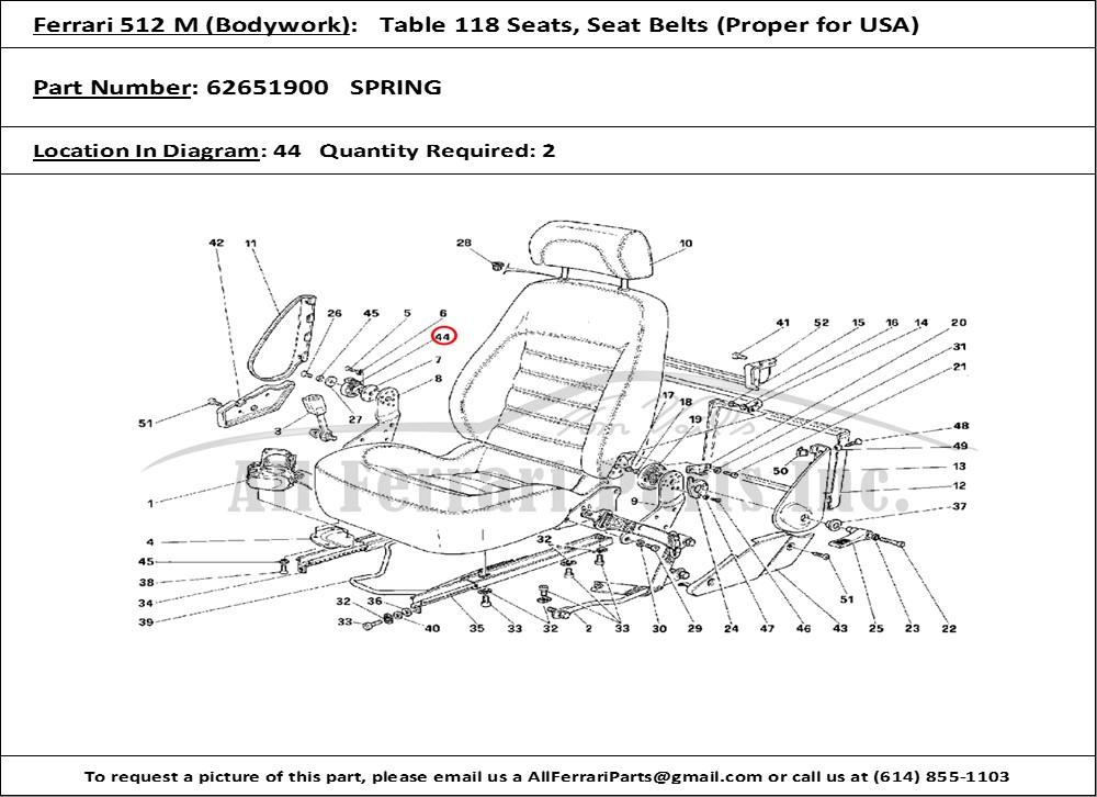 Ferrari Part 62651900