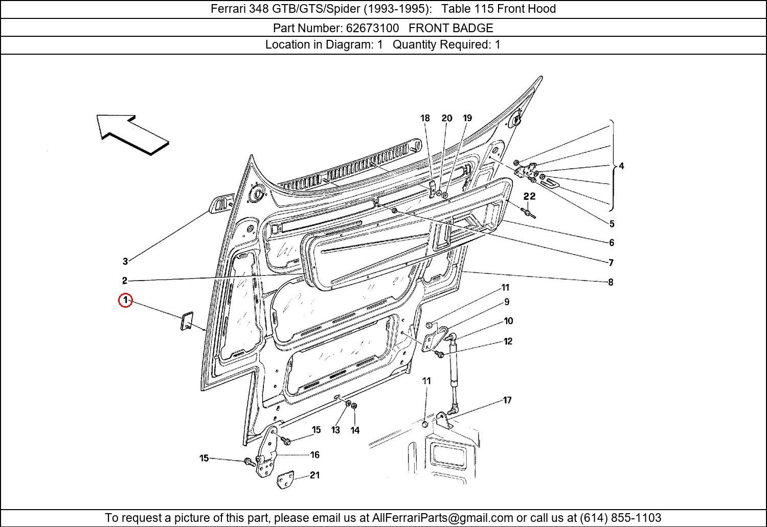 Ferrari Part 62673100