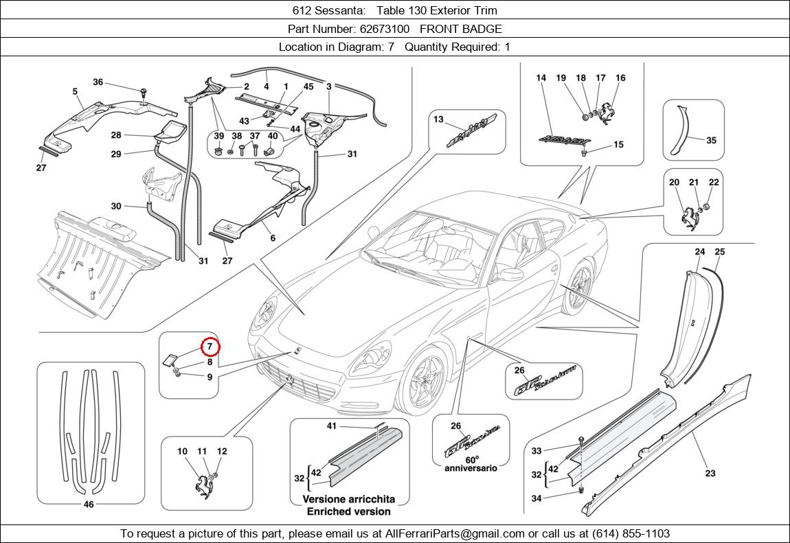 Ferrari Part 62673100