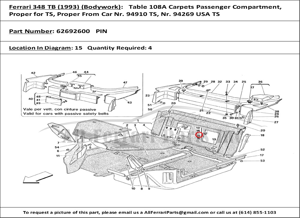 Ferrari Part 62692600