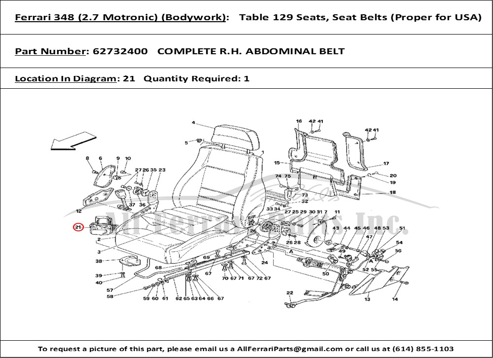 Ferrari Part 62732400