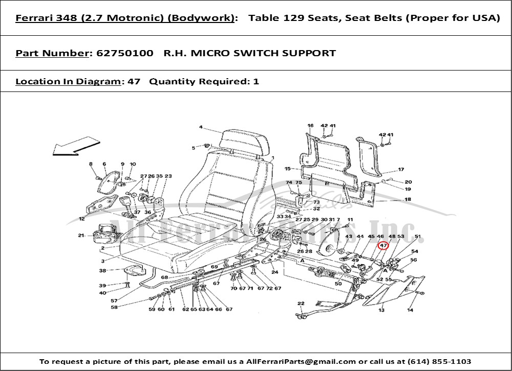 Ferrari Part 62750100