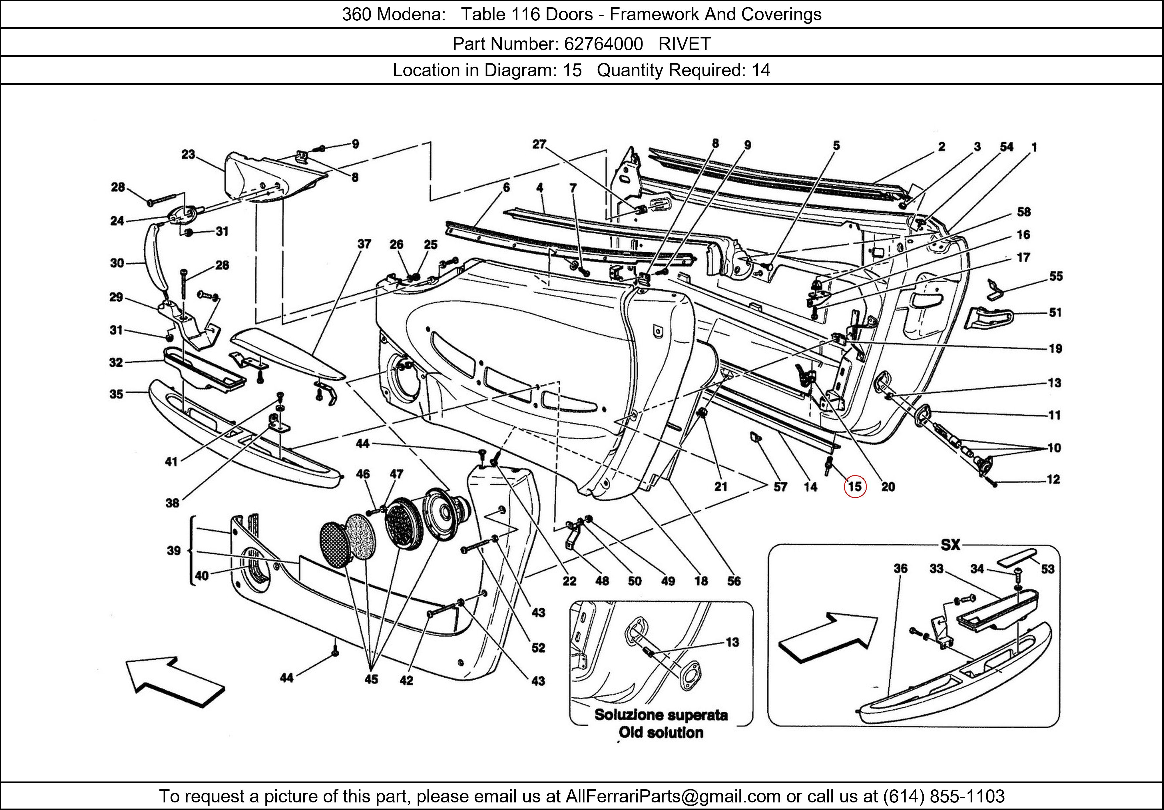 Ferrari Part 62764000