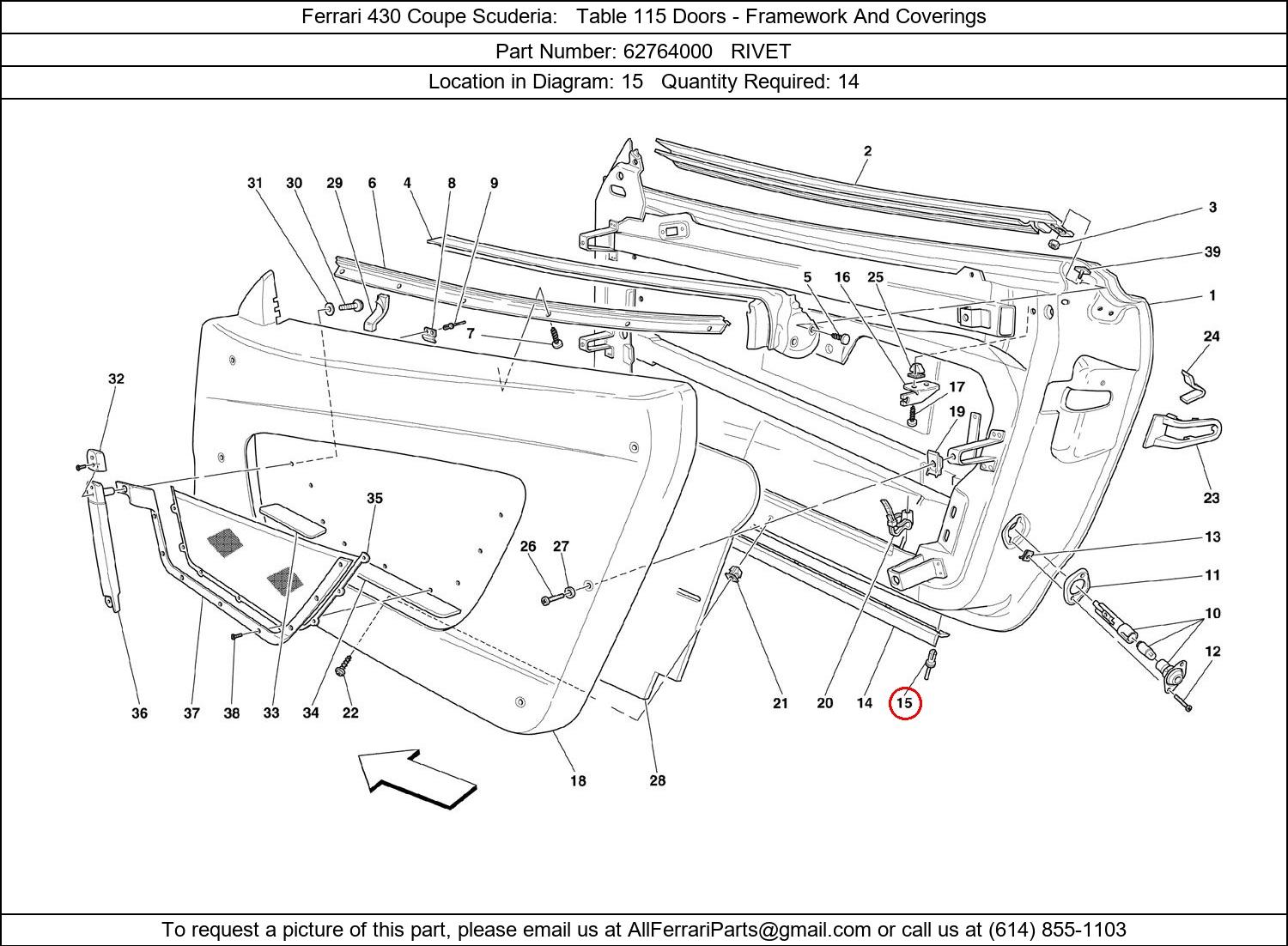 Ferrari Part 62764000