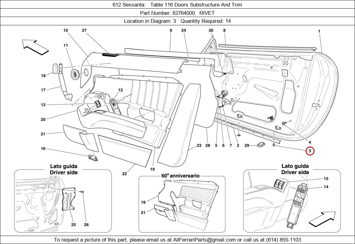 Ferrari Part 62764000