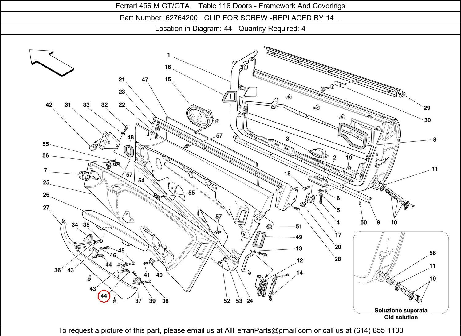 Ferrari Part 62764200