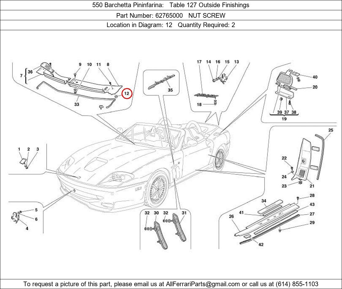 Ferrari Part 62765000