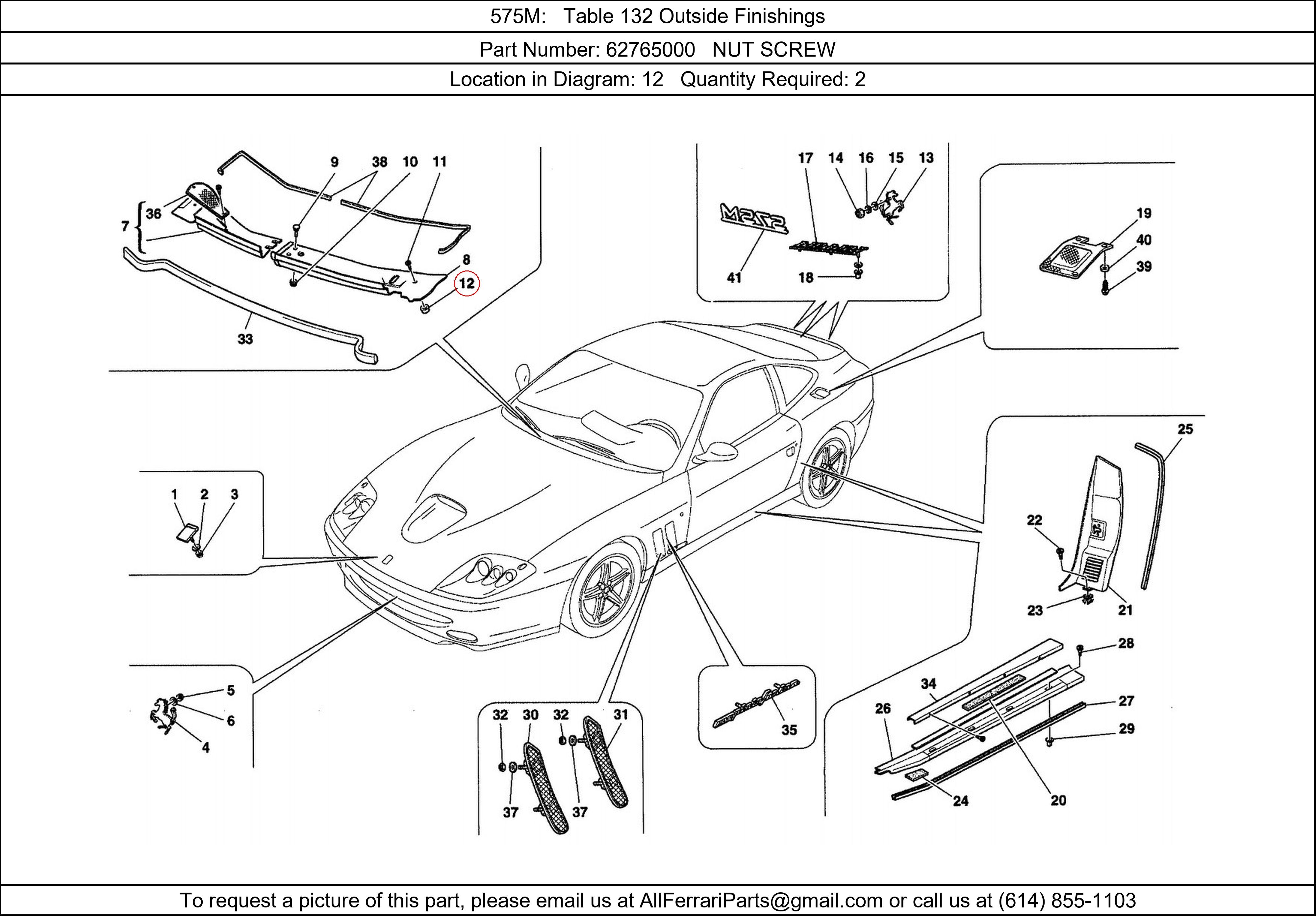 Ferrari Part 62765000