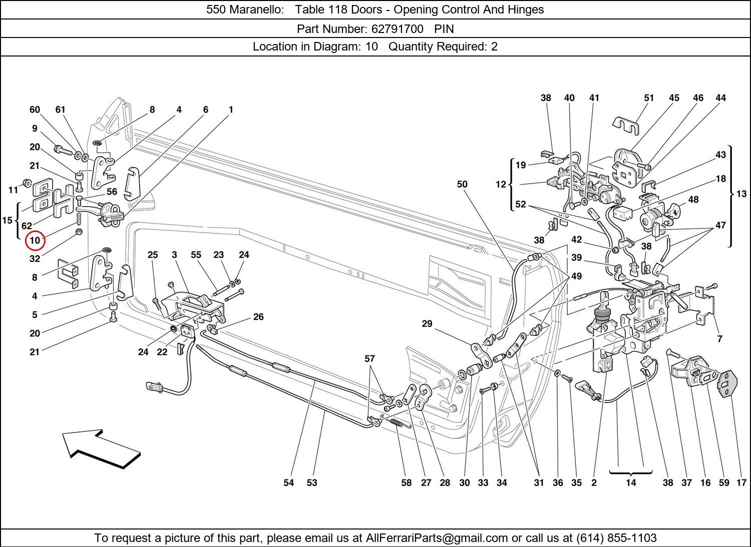 Ferrari Part 62791700