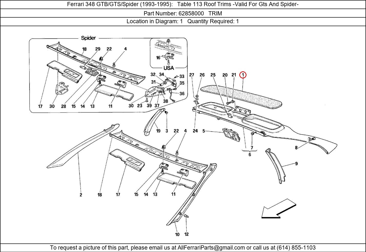 Ferrari Part 62858000