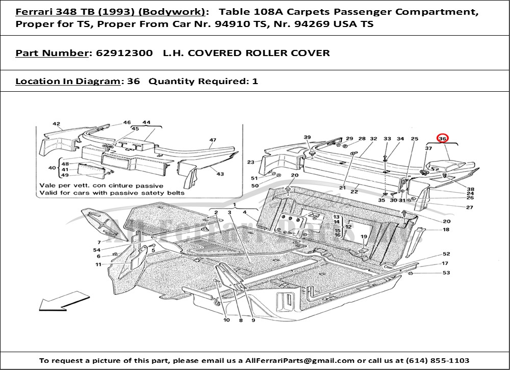 Ferrari Part 62912300