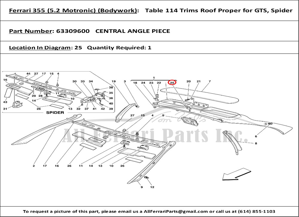 Ferrari Part 63309600