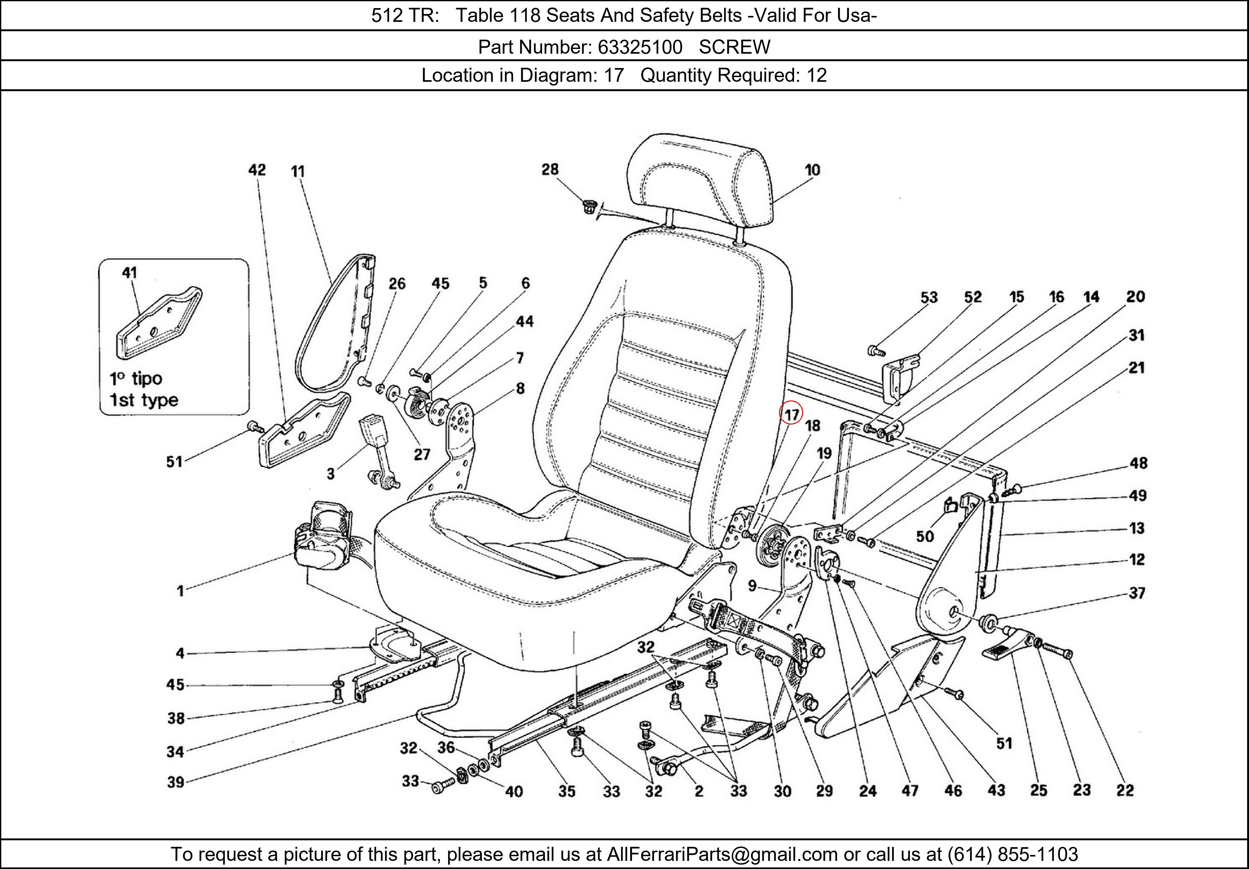 Ferrari Part 63325100