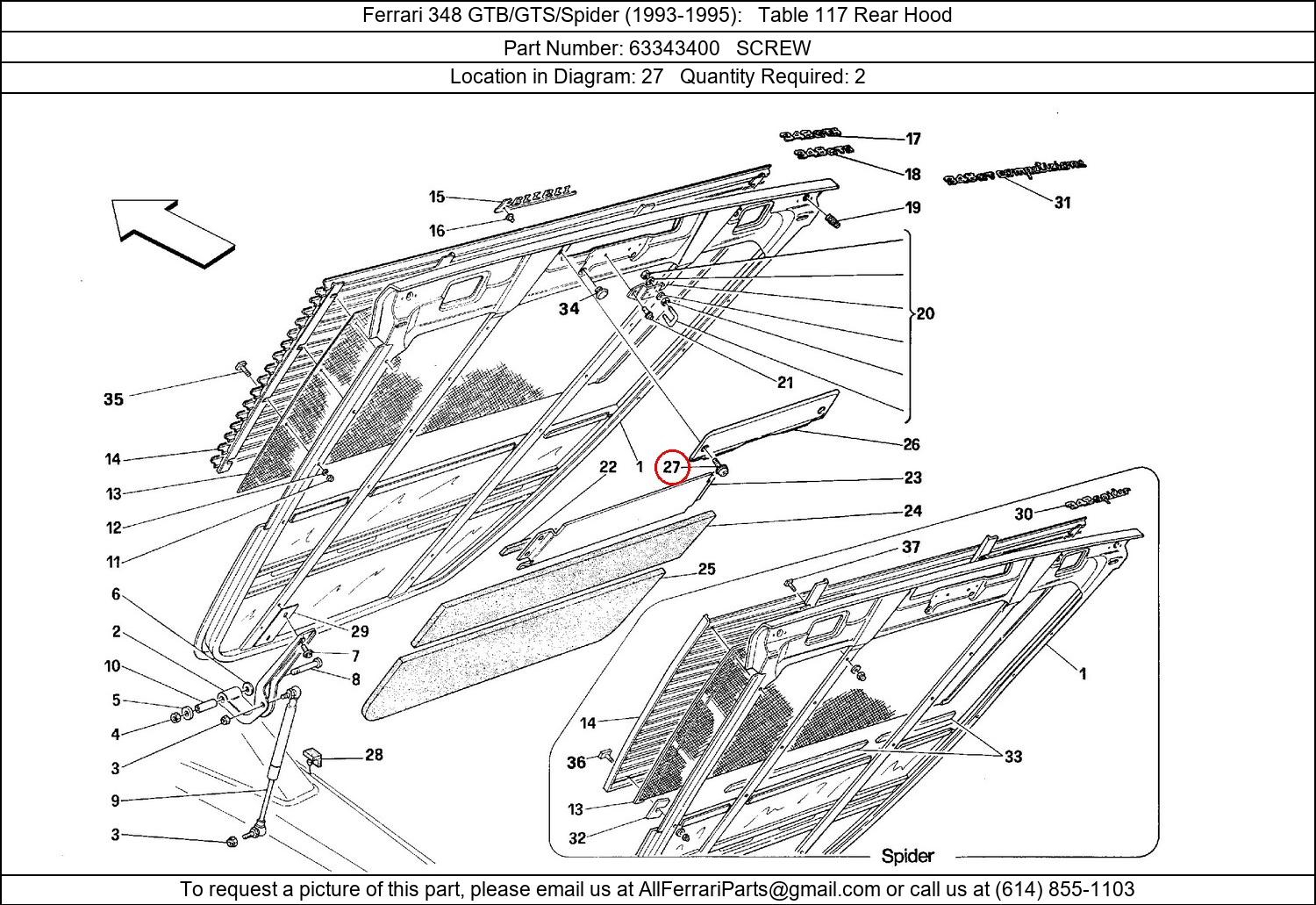 Ferrari Part 63343400