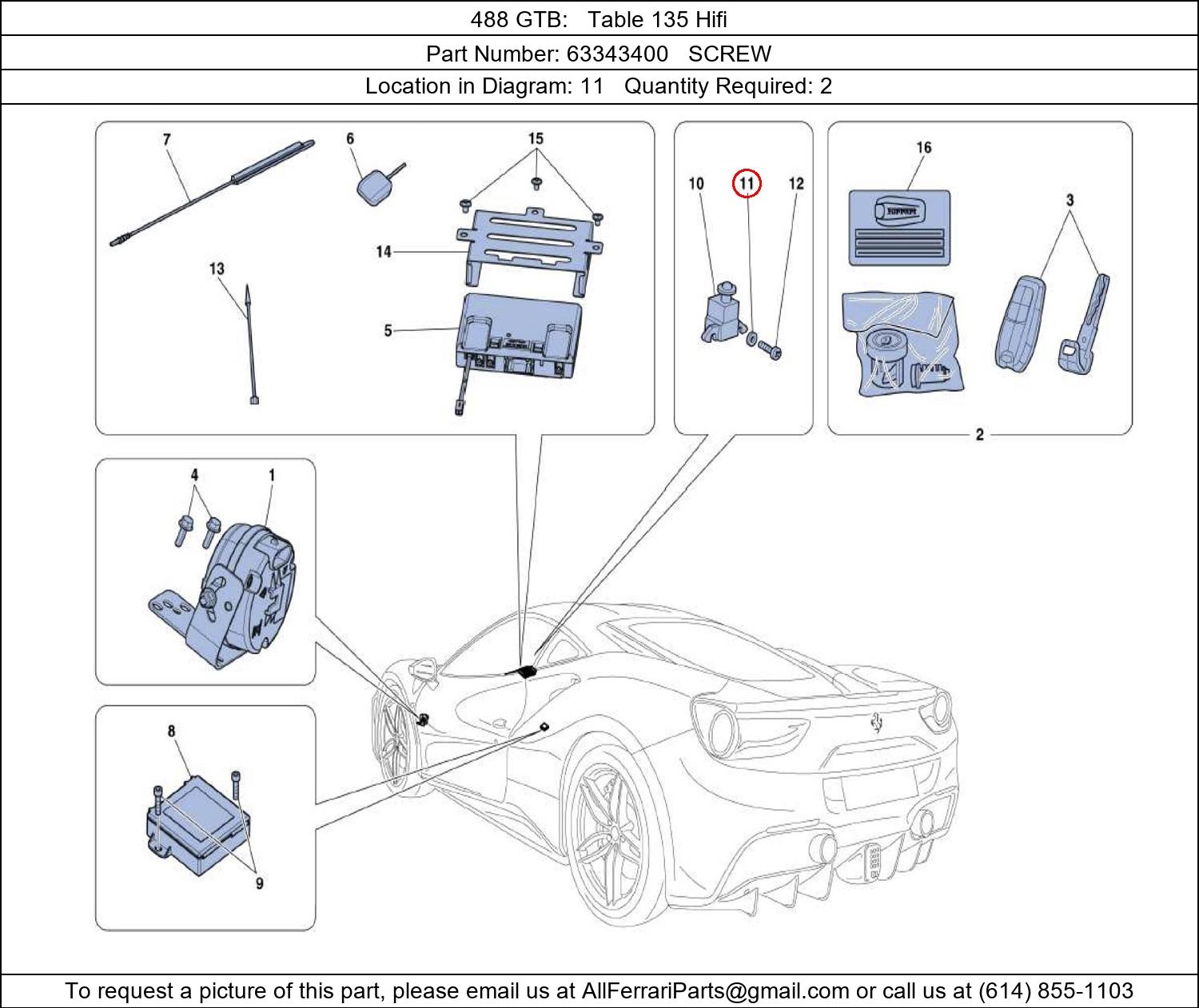 Ferrari Part 63343400