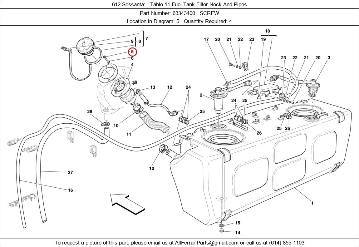 Ferrari Part 63343400