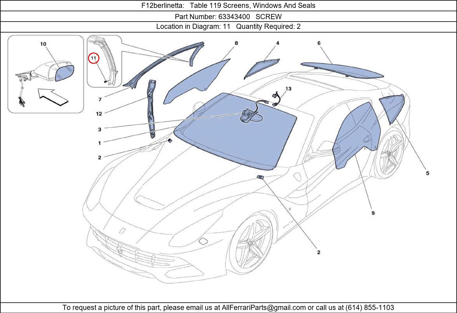 Ferrari Part 63343400