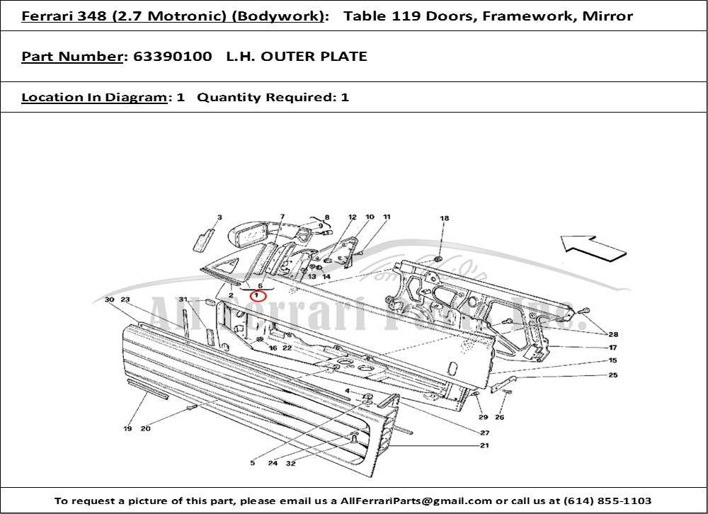 Ferrari Part 63390100