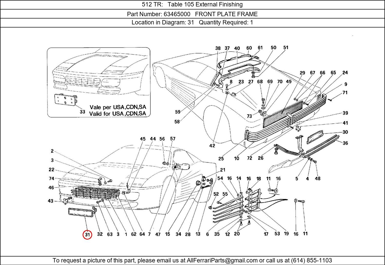 Ferrari Part 63465000