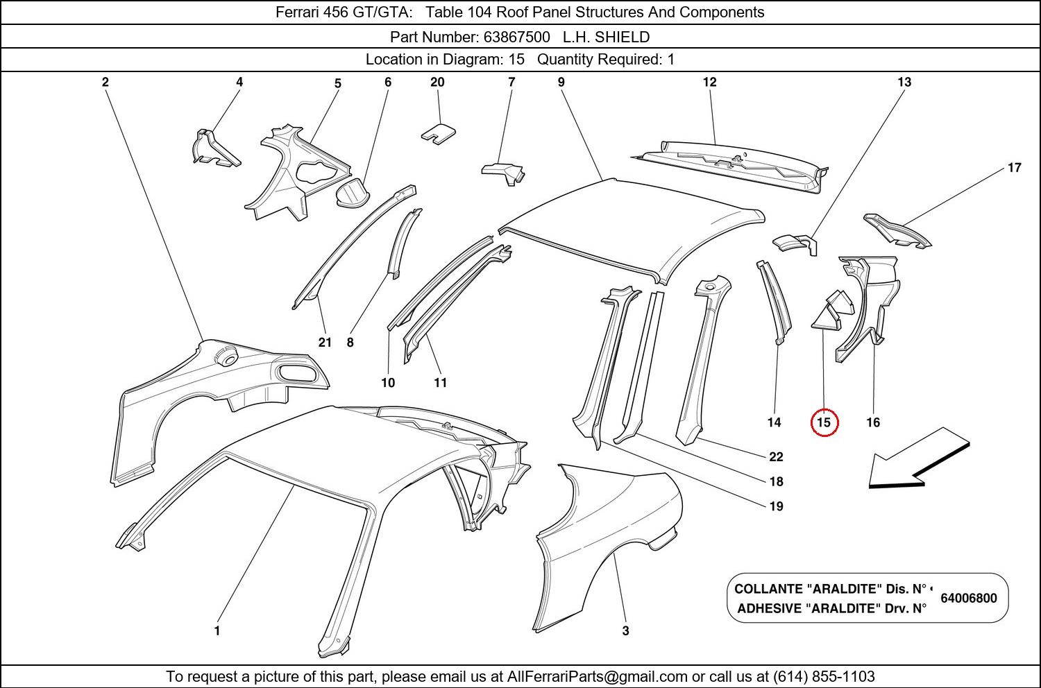 Ferrari Part 63867500