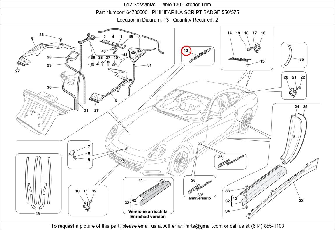 Ferrari Part 64780500