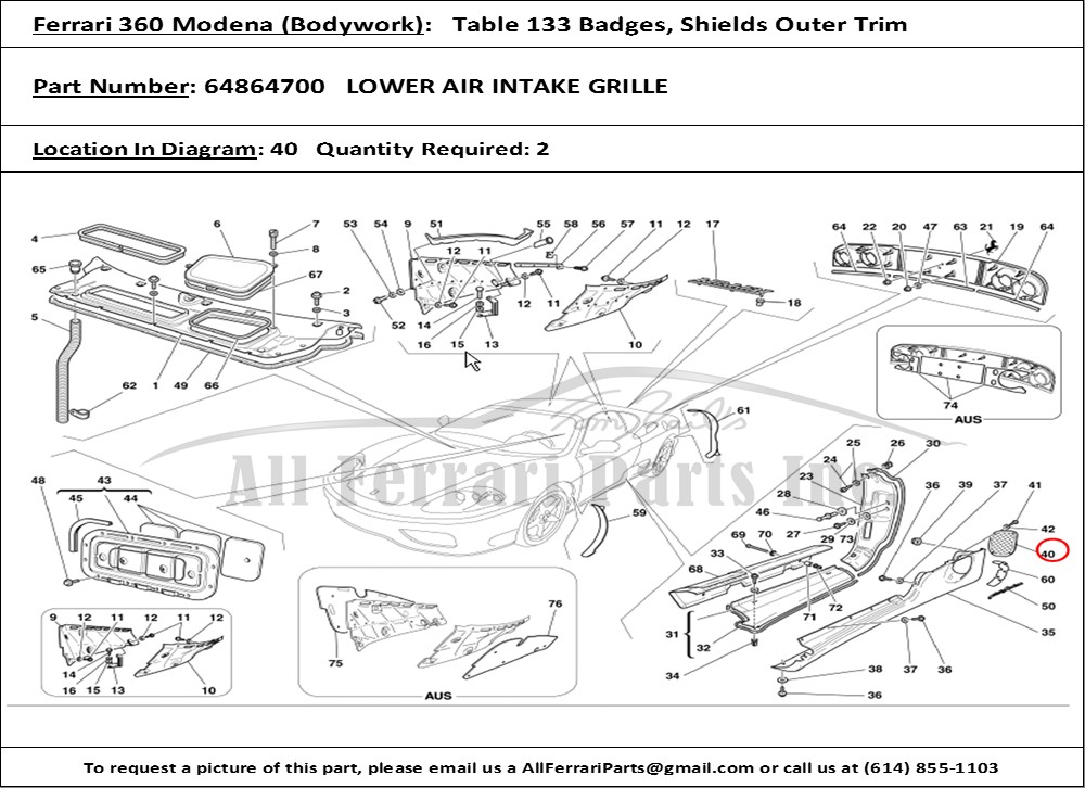 Ferrari Part 64864700