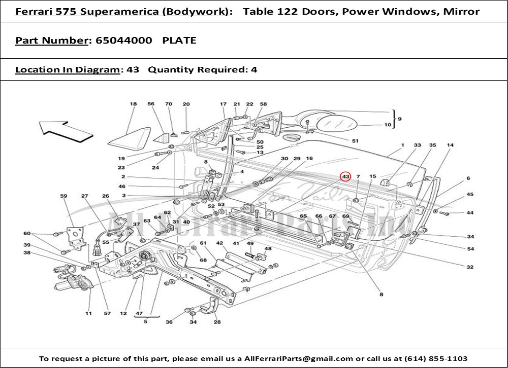 Ferrari Part 65044000