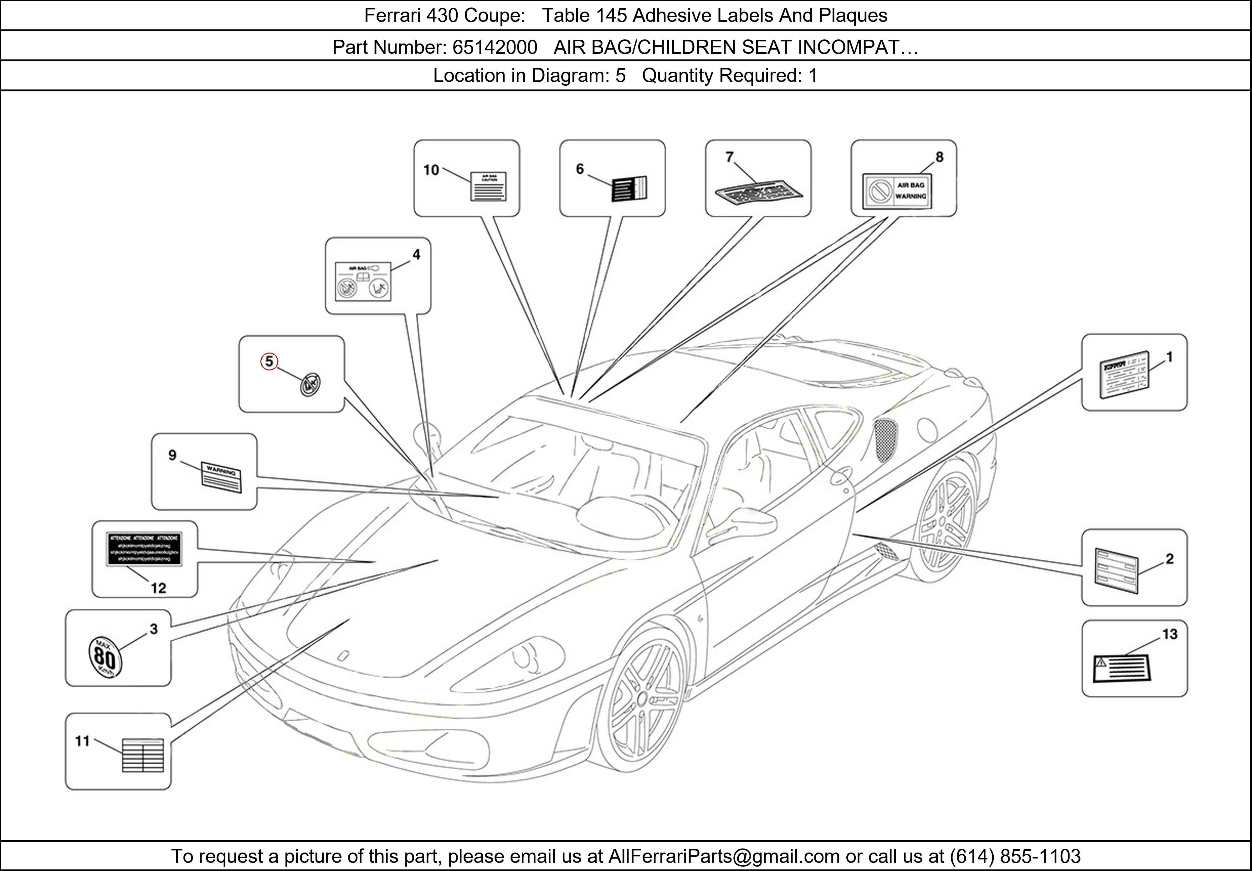 Ferrari Part 65142000