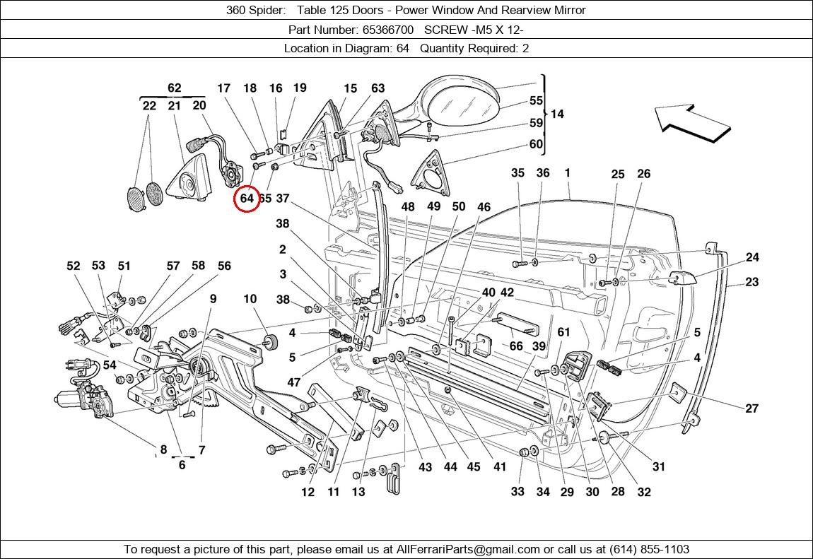 Ferrari Part 65366700