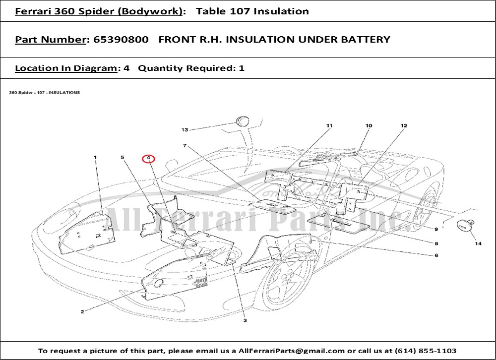 Ferrari Part 65390800