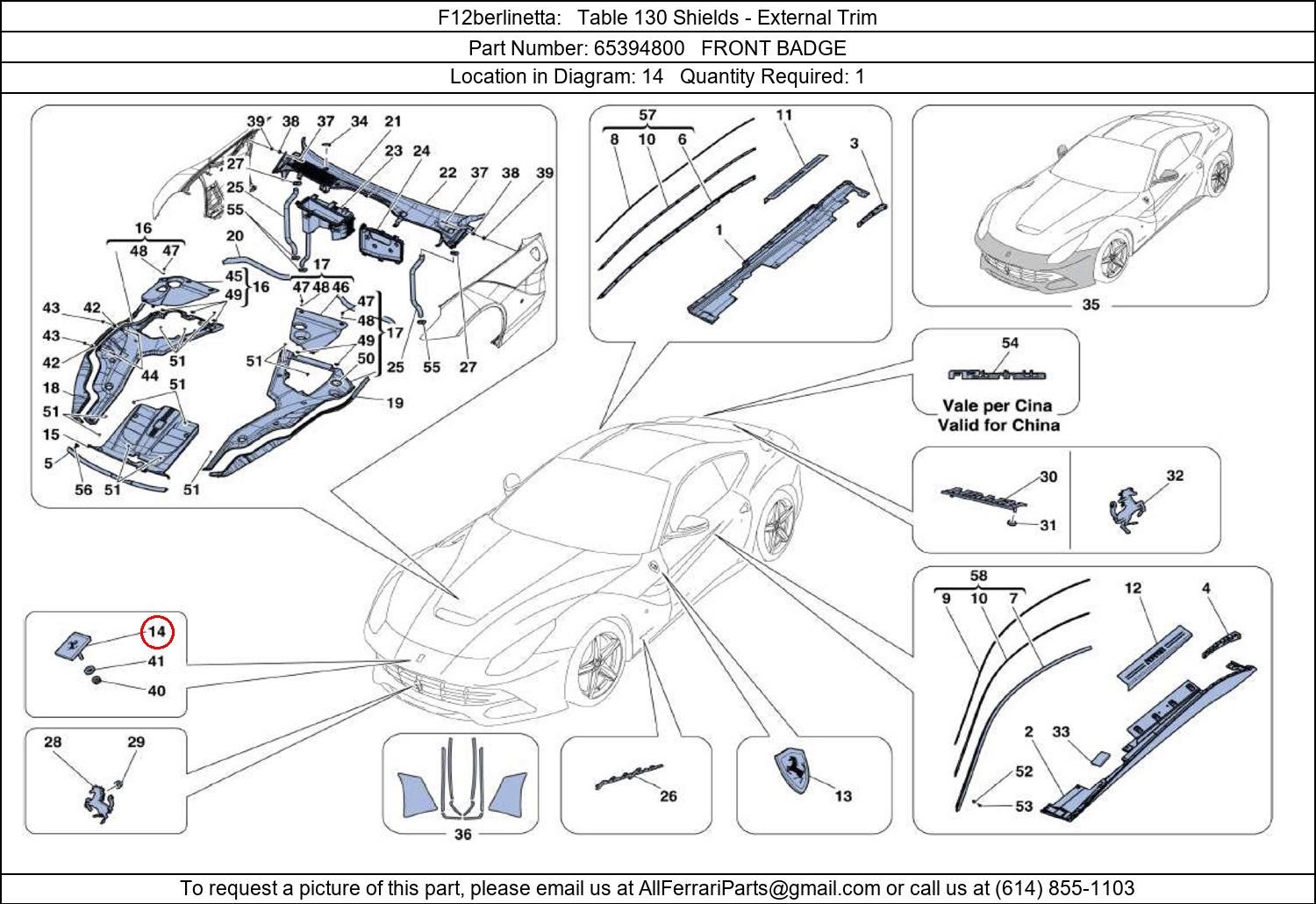 Ferrari Part 65394800