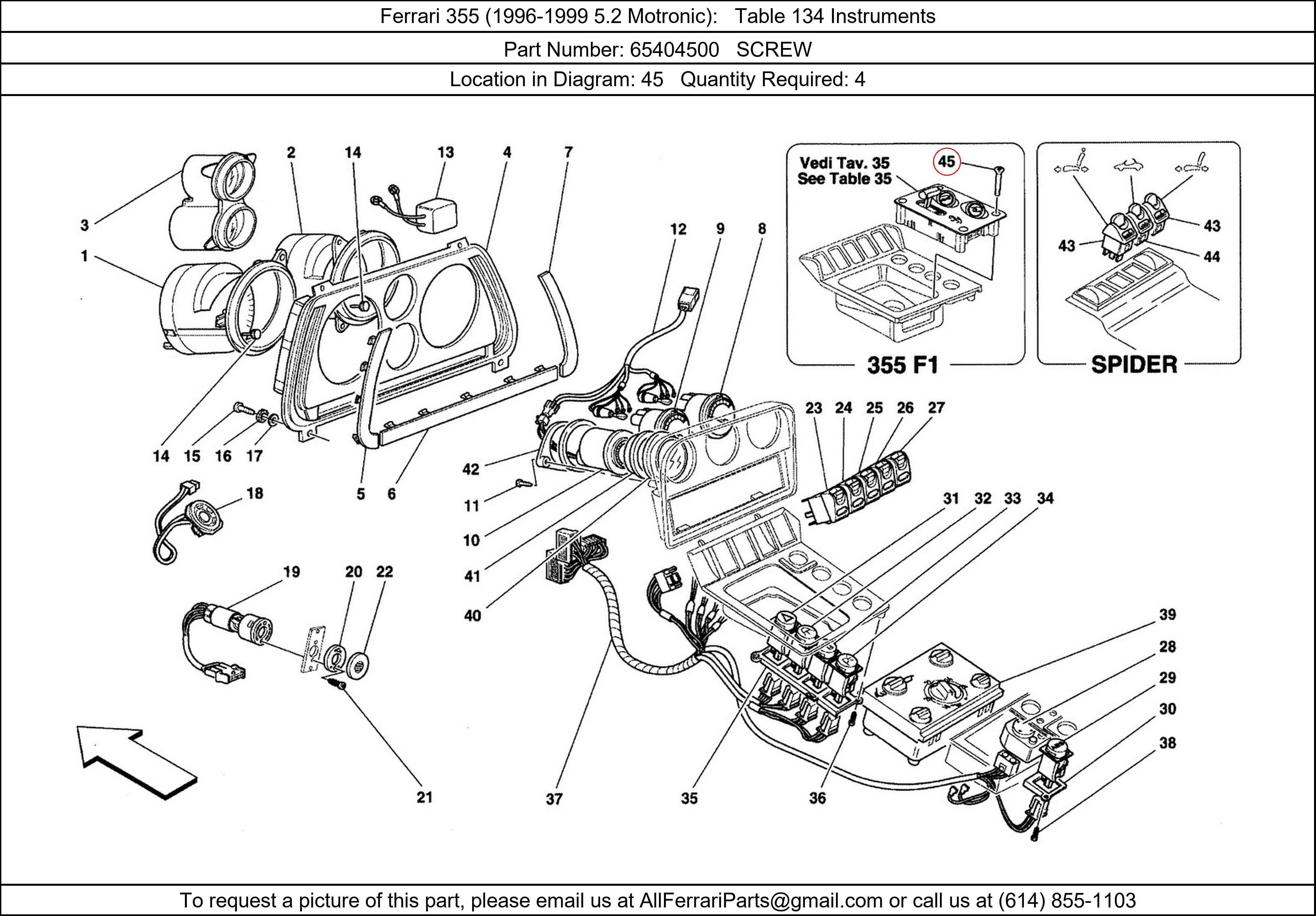 Ferrari Part 65404500
