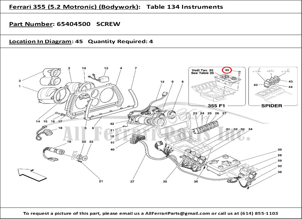 Ferrari Part 65404500