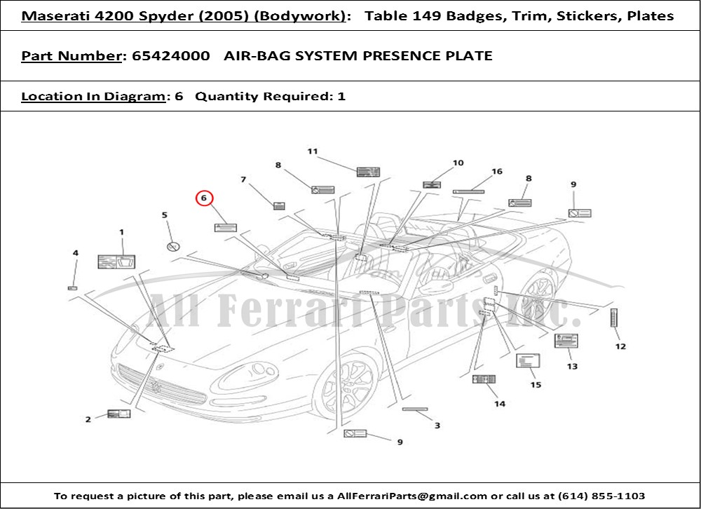 Ferrari Part 65424000