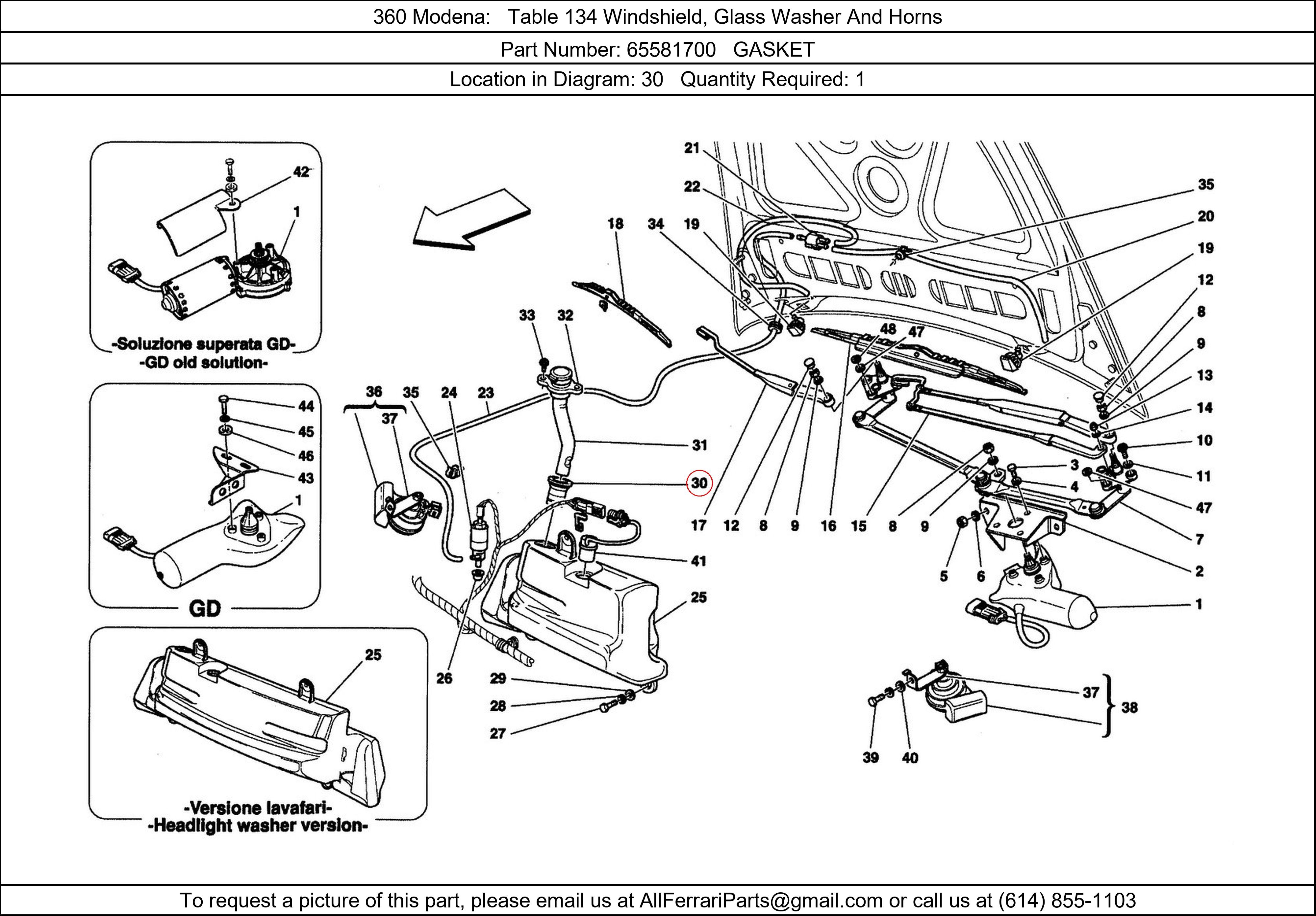 Ferrari Part 65581700