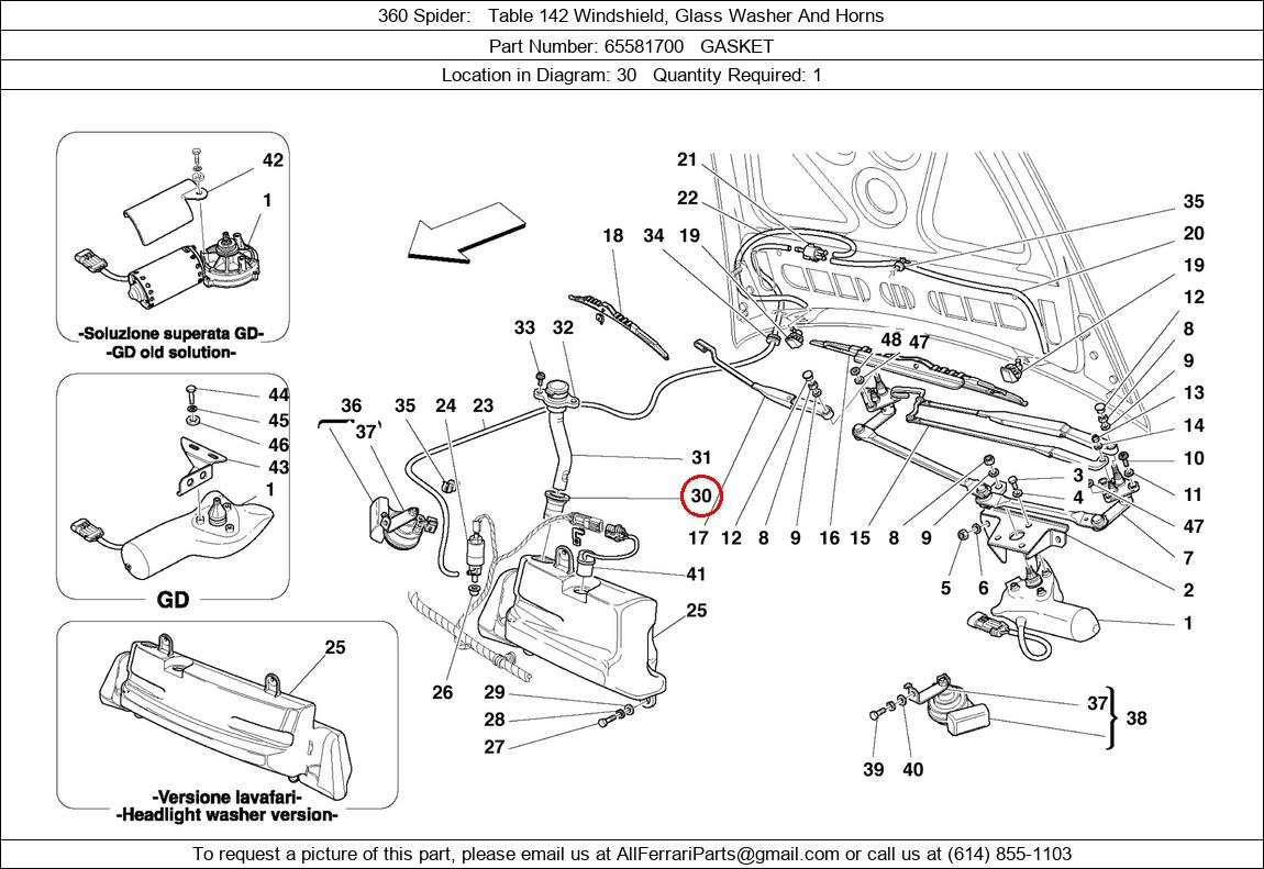 Ferrari Part 65581700