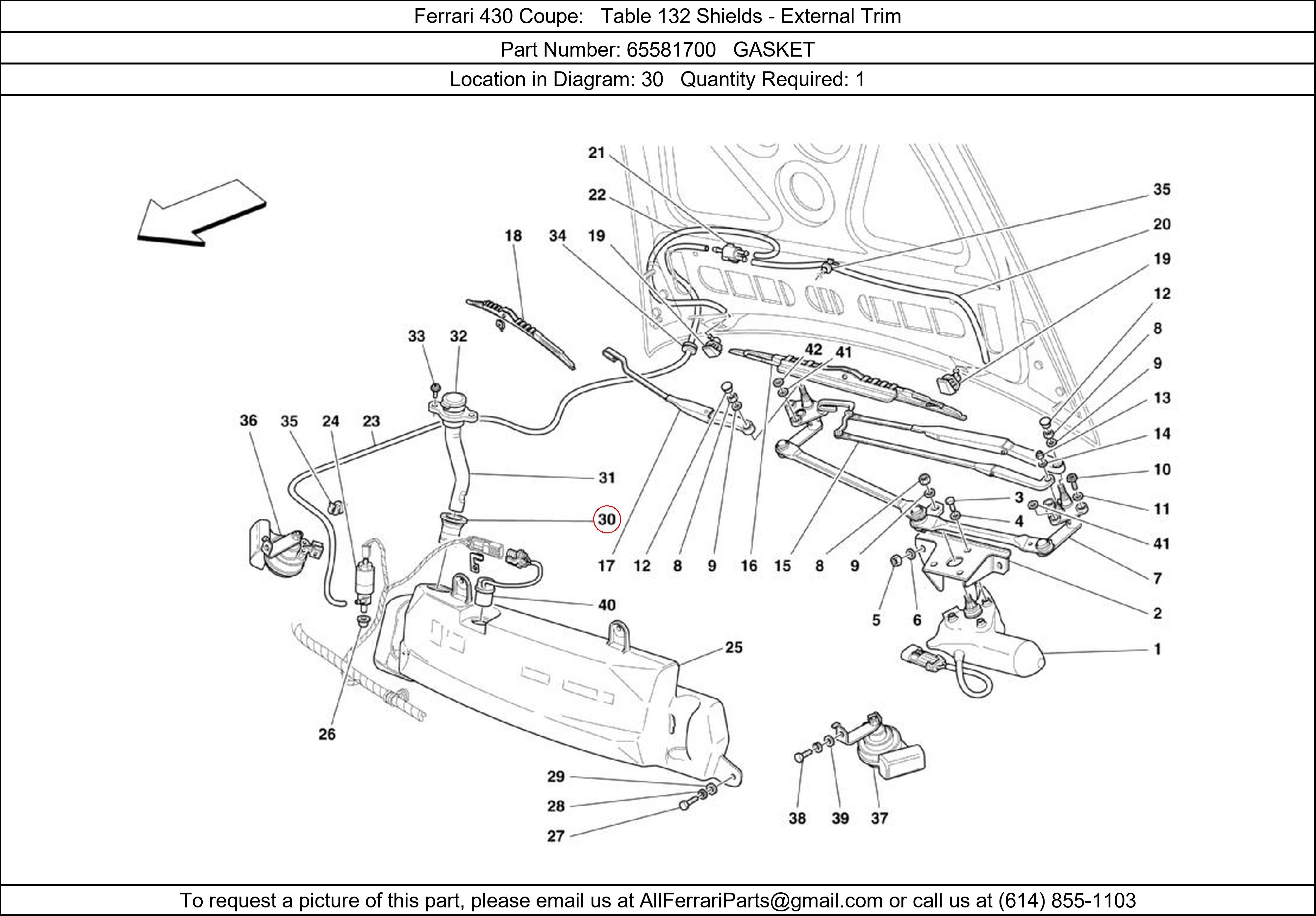 Ferrari Part 65581700