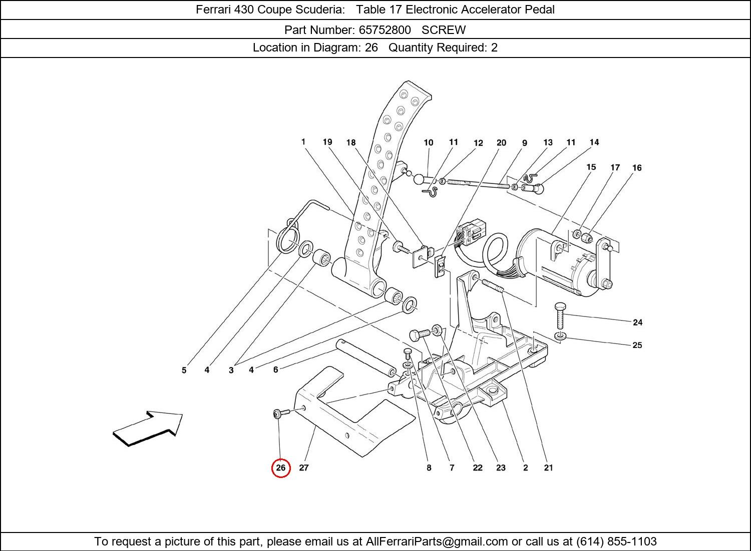 Ferrari Part 65752800