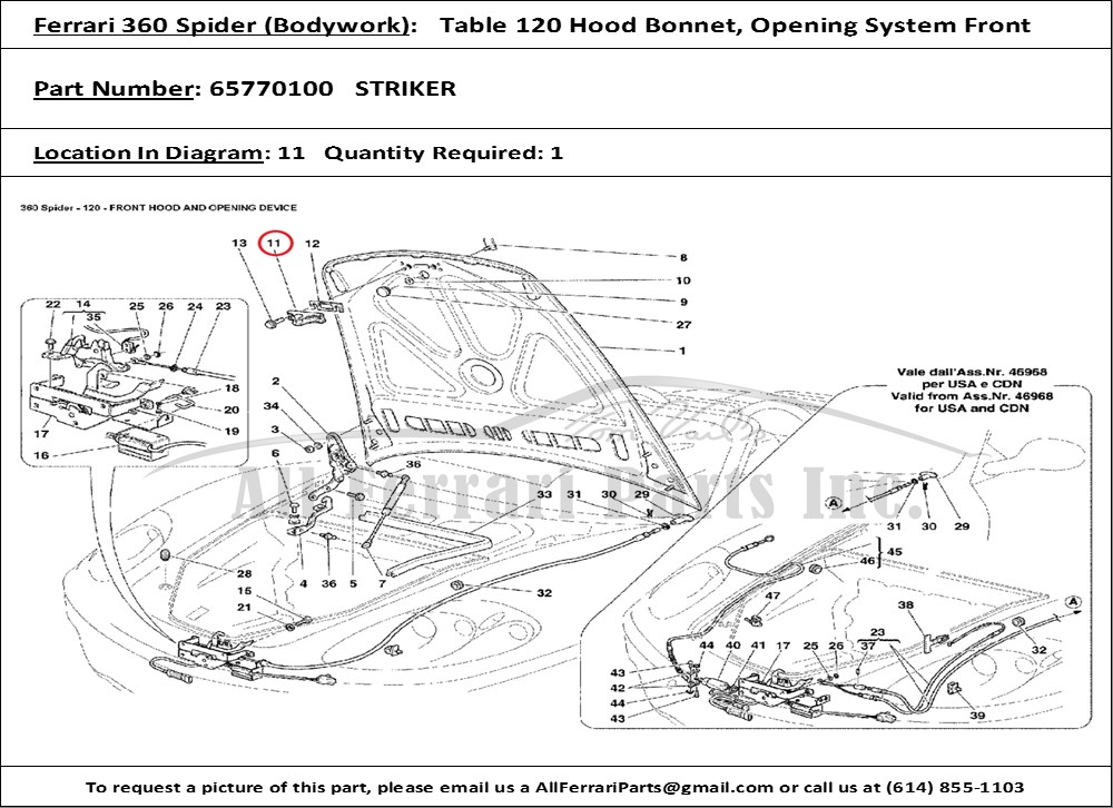 Ferrari Part 65770100