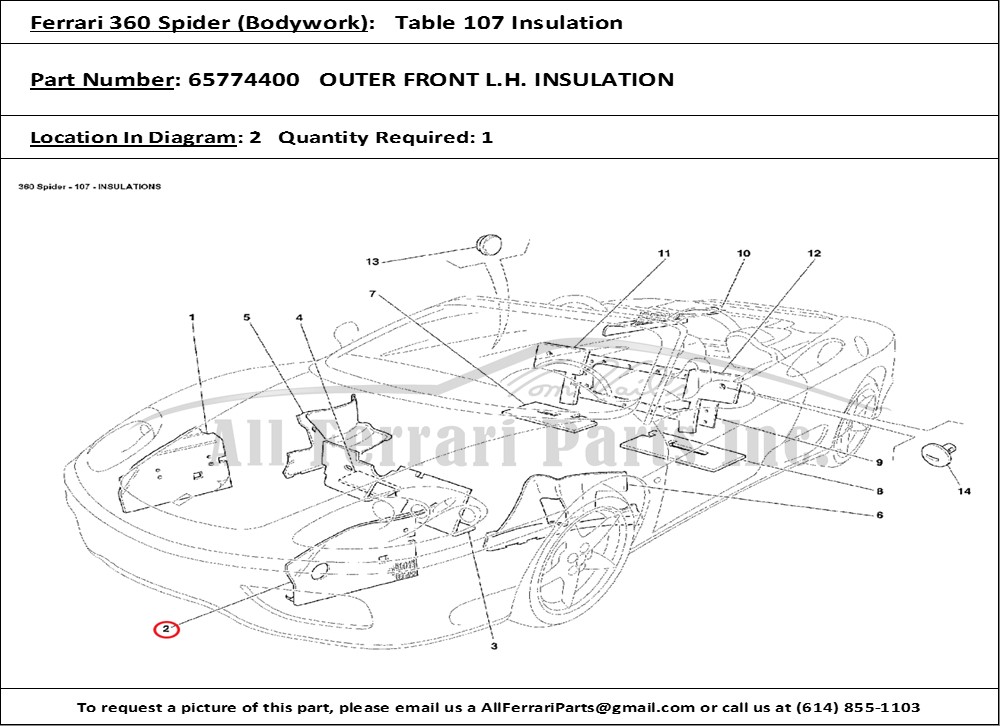 Ferrari Part 65774400