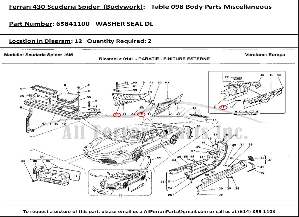 Ferrari Part 65841100