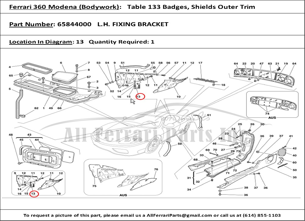 Ferrari Part 65844000