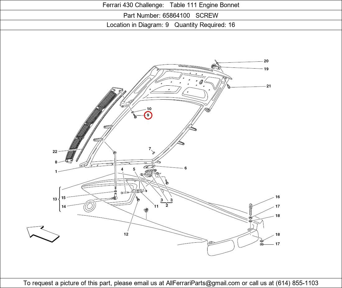 Ferrari Part 65864100