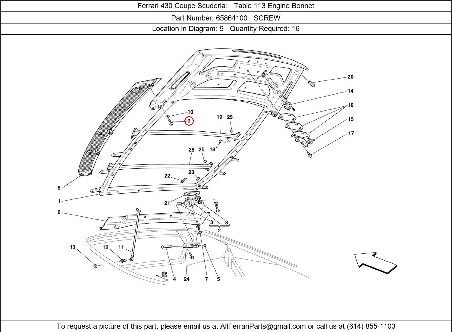 Ferrari Part 65864100