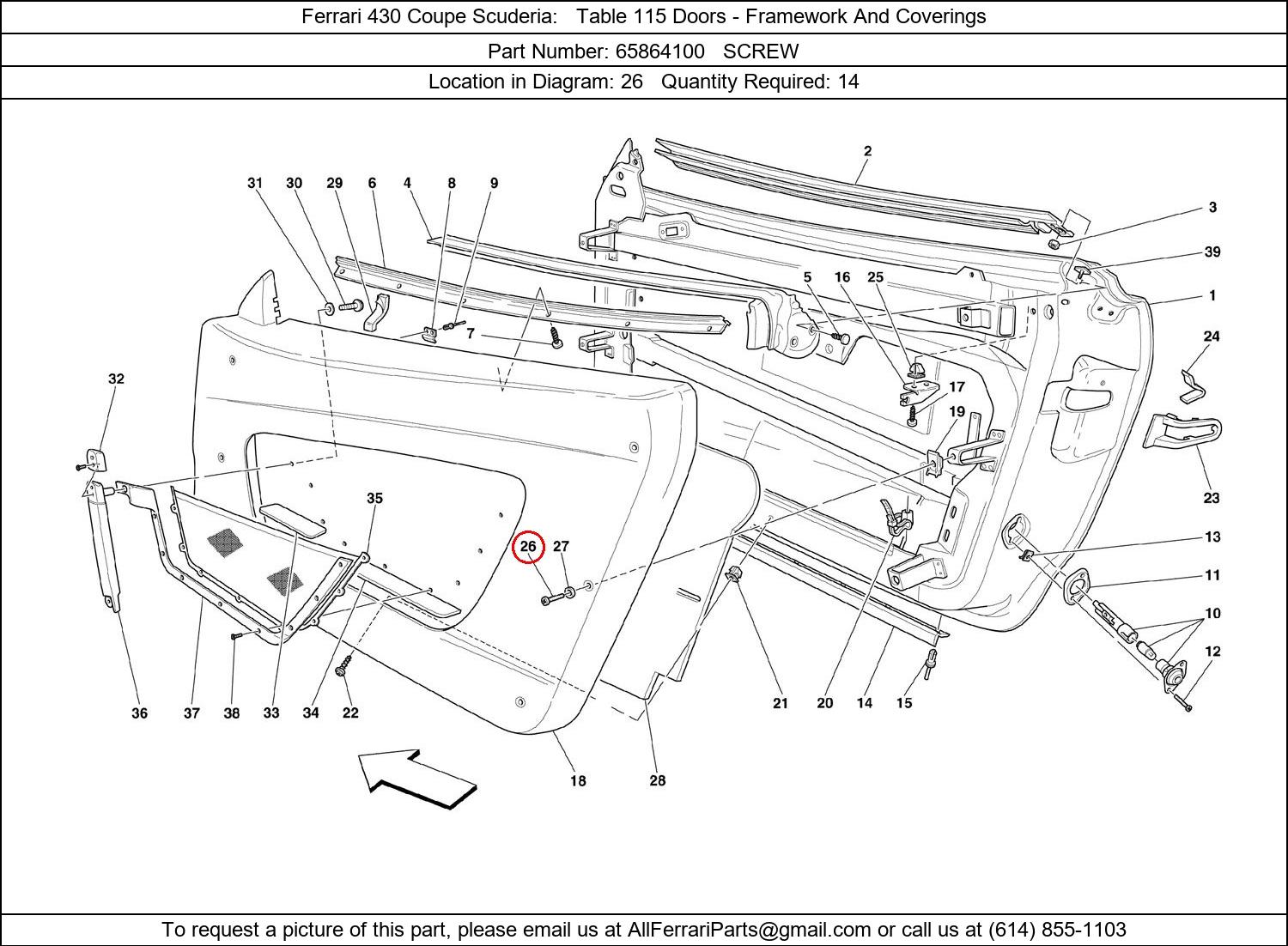 Ferrari Part 65864100